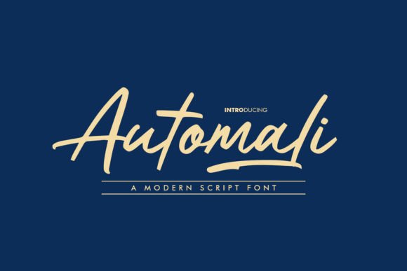 Automali: A Clean Script Font for Magazine Covers and Blog Headers