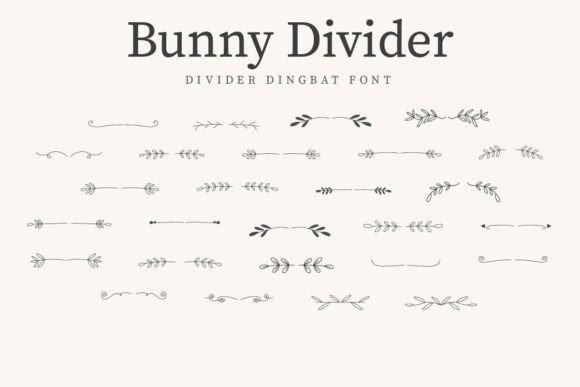 Bunny Divider Font for Web Design