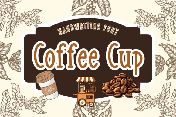 Coffee Cup Font for Editorial Design