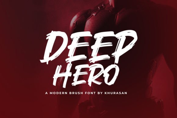 Deep Hero: A Modern Brush Font for Handmade Creators