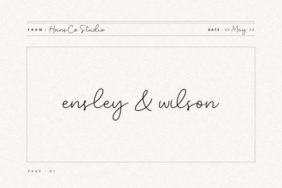 Ensley Wilson Font: A Stylish Touch for Campaigns