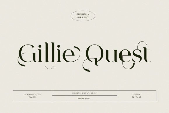 Gillie Quest Serif Font for Polished Brand Identity