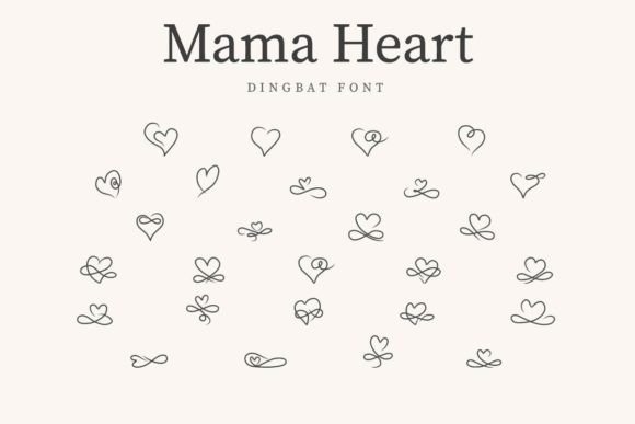 Mama Heart Font for Creative Crafts