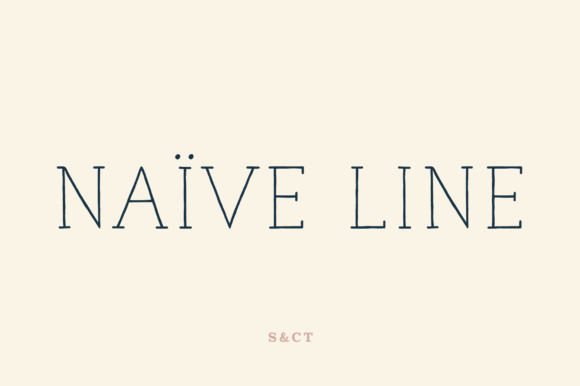 Naive Line Font for Creative Campaigns