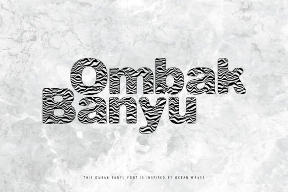 Ombak Banyu: Zebra-Striped Decorative Font for Campaigns