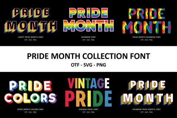 Pride Month Collection: A Rainbow-Inspired Font for Bold Branding