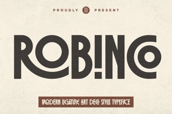 Robinco: A Modern Ligature Art Deco Font for Bold Campaigns