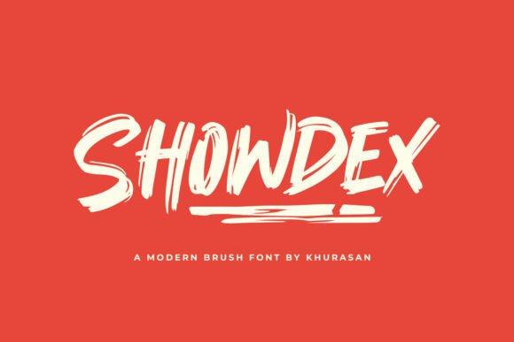 Showdex: A Modern Brush Font for Web and Print Design