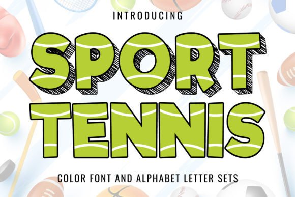 Sport Tennis Font for Business Design