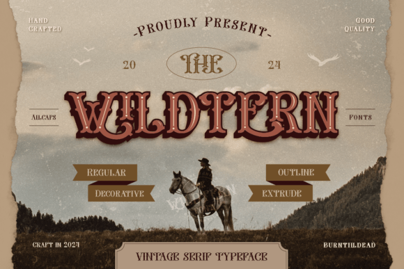 The Wildtern Font for Handmade Labels and Western Charm