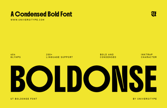 Ut Boldonse: A Robust Sans Serif Font for Editorial Design